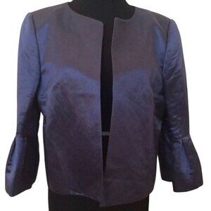 Lafayette 148 New York Dusk Linen Blend Jacket 10 Shimmer Wedding